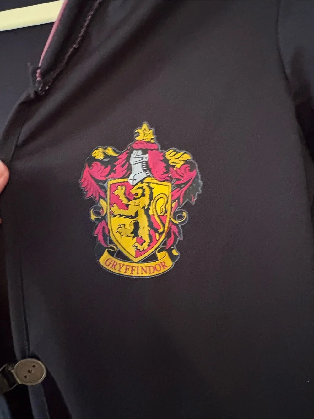 Harry Potter Halloween costume - Gryffindor Hooded Robe - Black with Maroon Trim